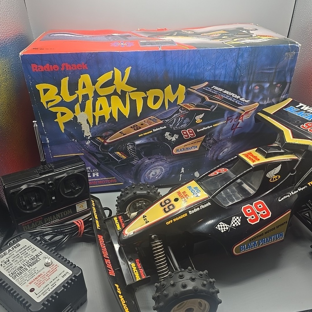 Radio Shack Black Phantom Twin Motor Vintage RC Car Nikko Japan Battery Charger‎